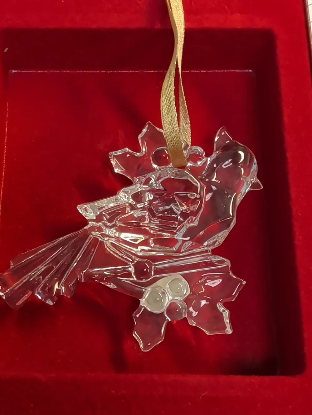 Mikasa Clear Crystal Bird Ornament - Clear